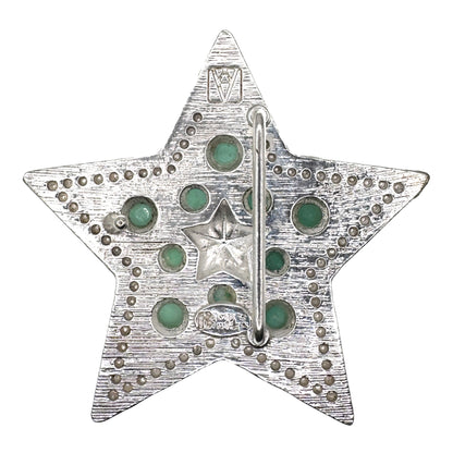 ETOILE Teal Amazonite Gemstone Silver Buckle + Artisan Leather Belt